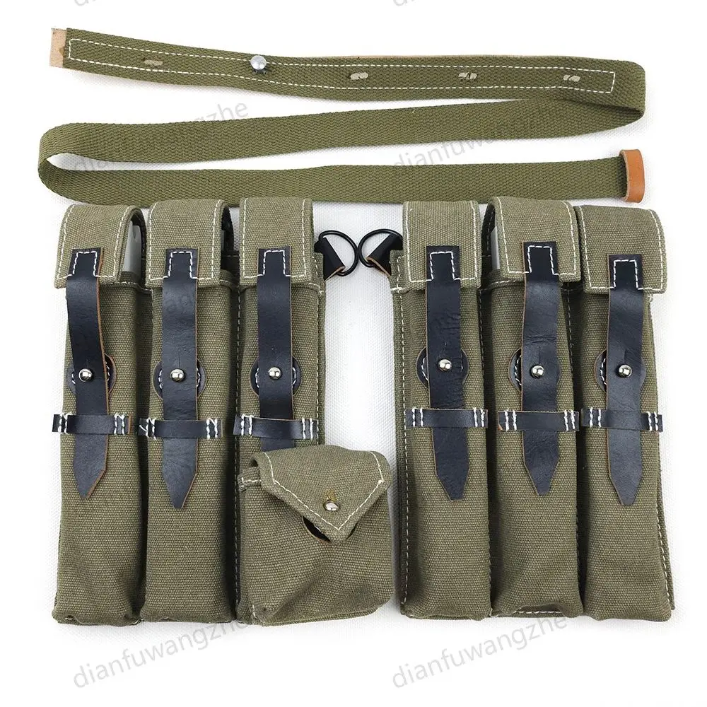 upgraded-mp38-wwii-mp40-magazine-case-canvas-universal-bag-triple-waist-bag-includes-simple-back-strap