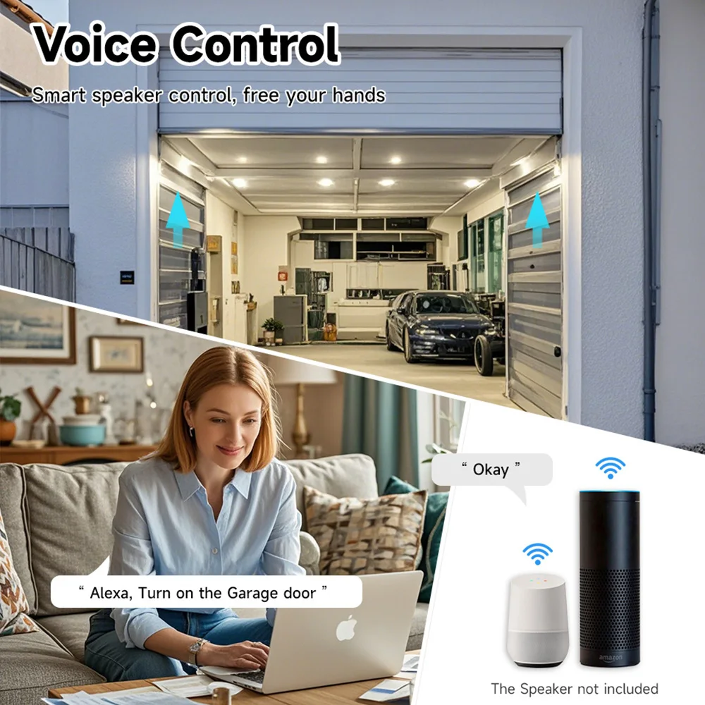 Tuya Garage Door Controller Door Opener Automatic Zigbee Smart Home Work with Alexa Google Home Voice Control App Remote Control