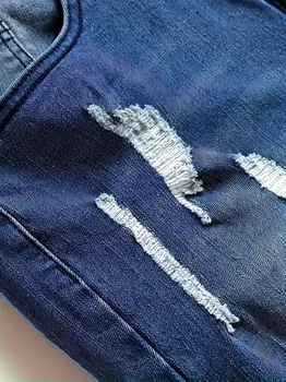 पुरुषों के लिए डिस्ट्रेस्ड फ़ैशन जींस - स्ट्रीट स्टाइल, रिप्ड डिटेल के साथ आरामदायक स्ट्रेच डेनिम, सभी मौसमों के लिए बहुमुखी, रोज़ाना 8 best sales पुरुषों की जींस - №2