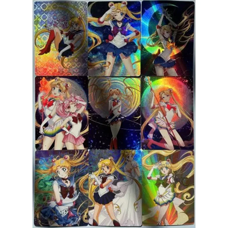 Anime Character DIY Collectible Cards Noto Mamiko Kanna SAILOR MOON Laser Flash Card Boy Play Toys Christmas Birthday Gifts