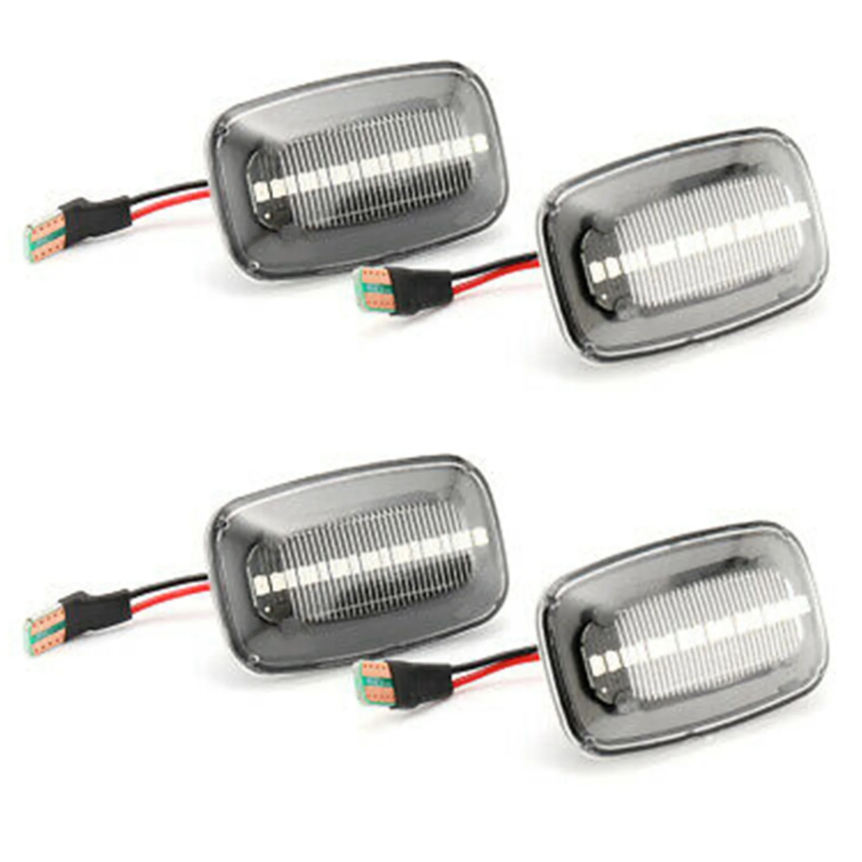 4X Dynamic LED Side Marker Fender Lights Flowing Turn Signal Light for Toyota Land Cruiser Landcruiser 70 80 100 Series