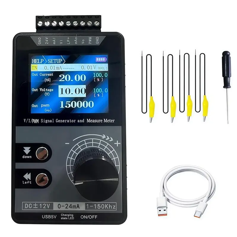 ABYP Adjustable 4-20Ma 0-12V DC Voltage Current Signal Generator PWM Pulse Analog Simulator