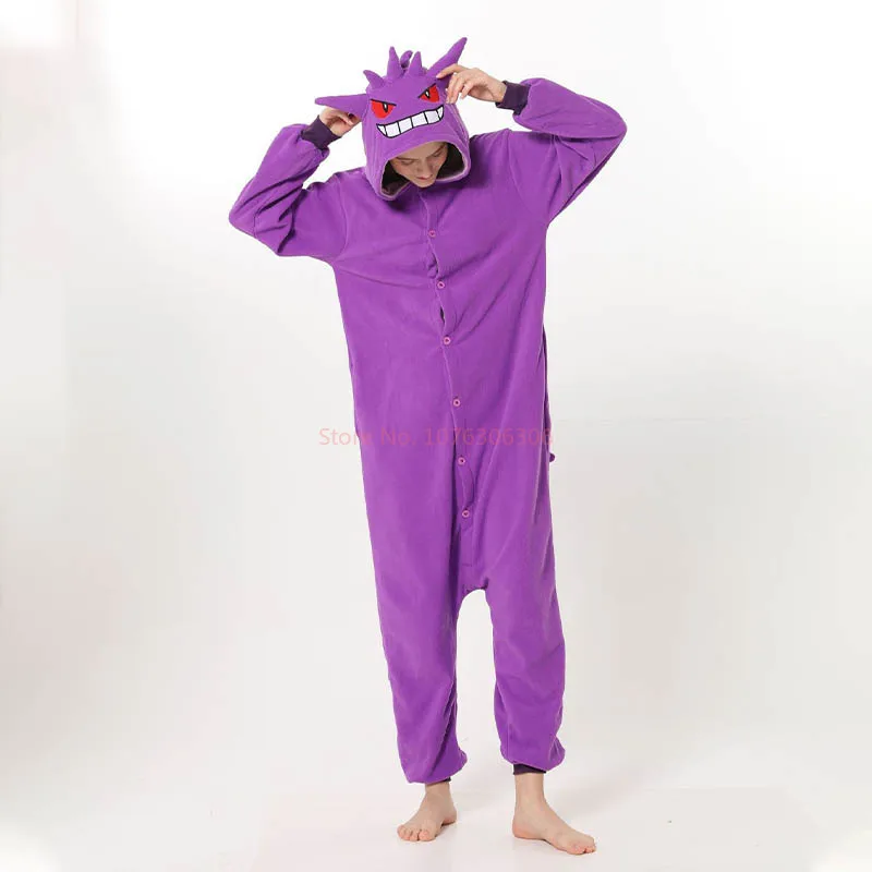 Pokemon Gengar Snorlax Costume Adult For Clothing Pikachu Cosplay High Quality Full Body Pijama Anime One-Piece Lovers Pajamas