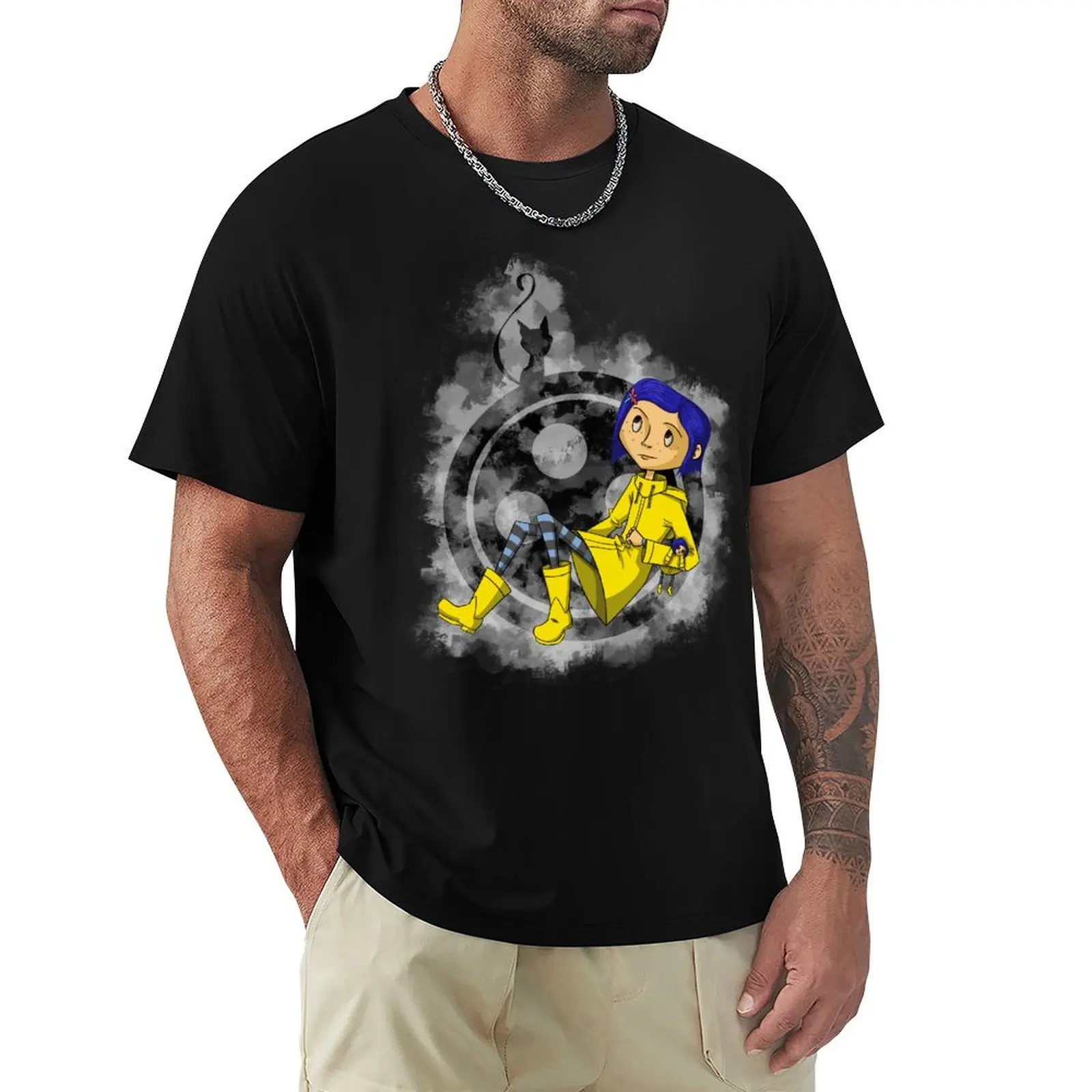 

Twitchy Witchy Girl T-Shirt Basic Solid Color Short Sleeve Cotton Top