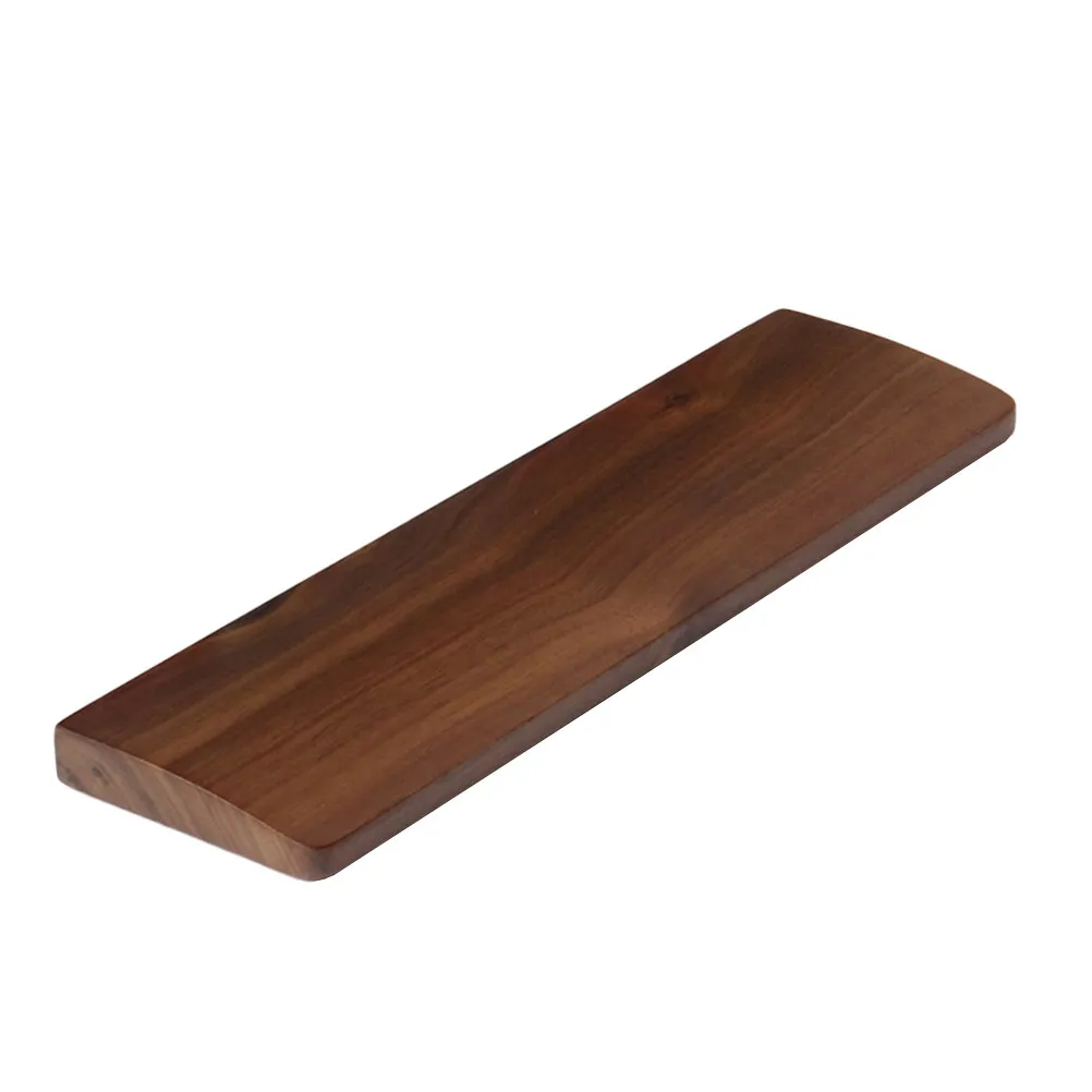 440Mm Walnut Wood Keyboard Wrist Rest Premium Solid Timber Ergonomic Palm Support for Typing Gaming Office Desk Natural Texture