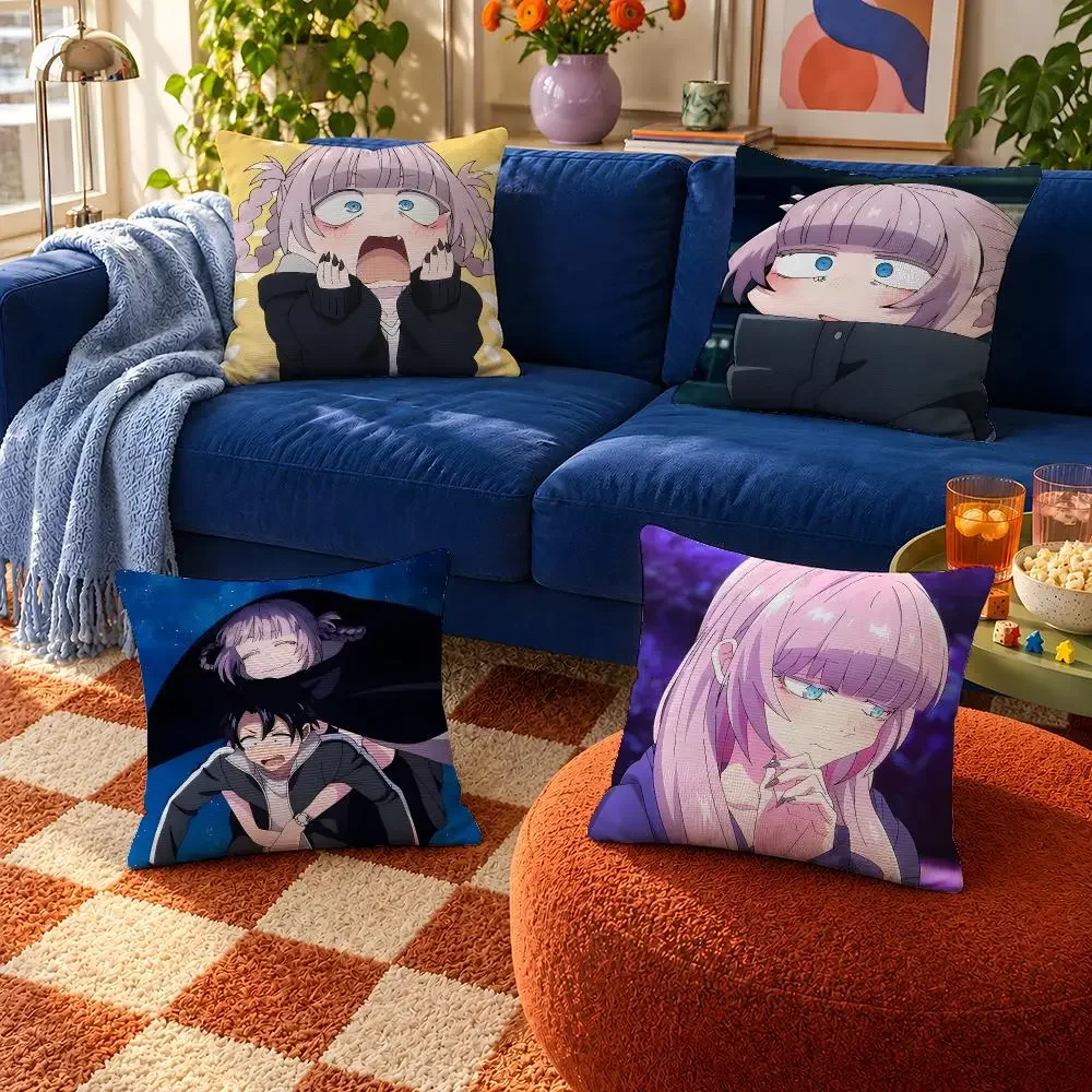 Anime Call of the Night Nazuna Ko Yamori Cushion Cover Throw Pillow Soft Short Plush Cozy Durable For Sofa Bedroom Home Decor