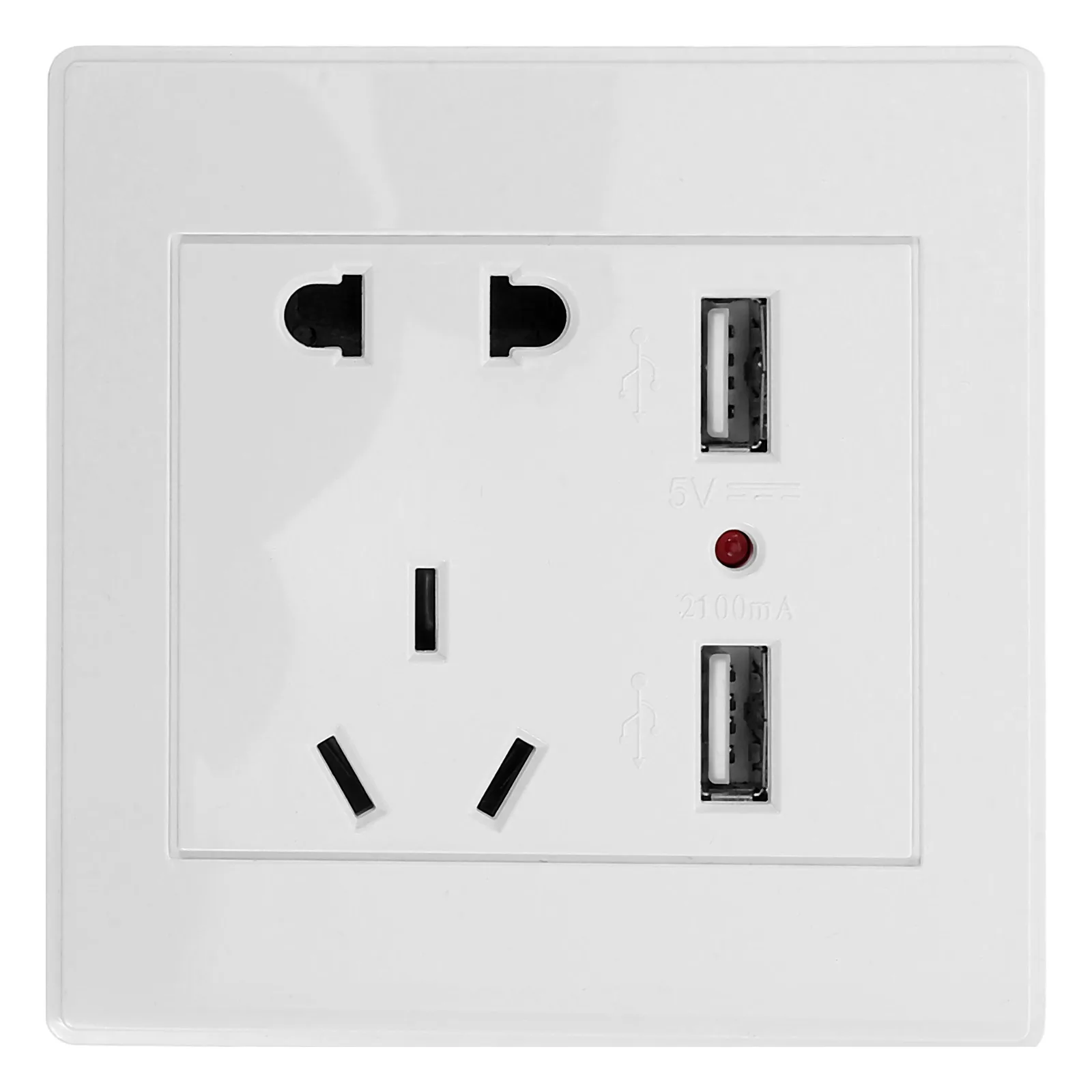 

Rv Power Outlet Dual USB Charging Ports Compact Multifunctional Safety Reliable Rv Electrical Panel Exterior Cover Plastic
