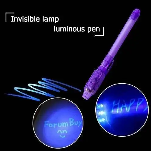 UV Light Pen Invisible Ink Security Marker Pen With Ultra Violet LED Blacklight