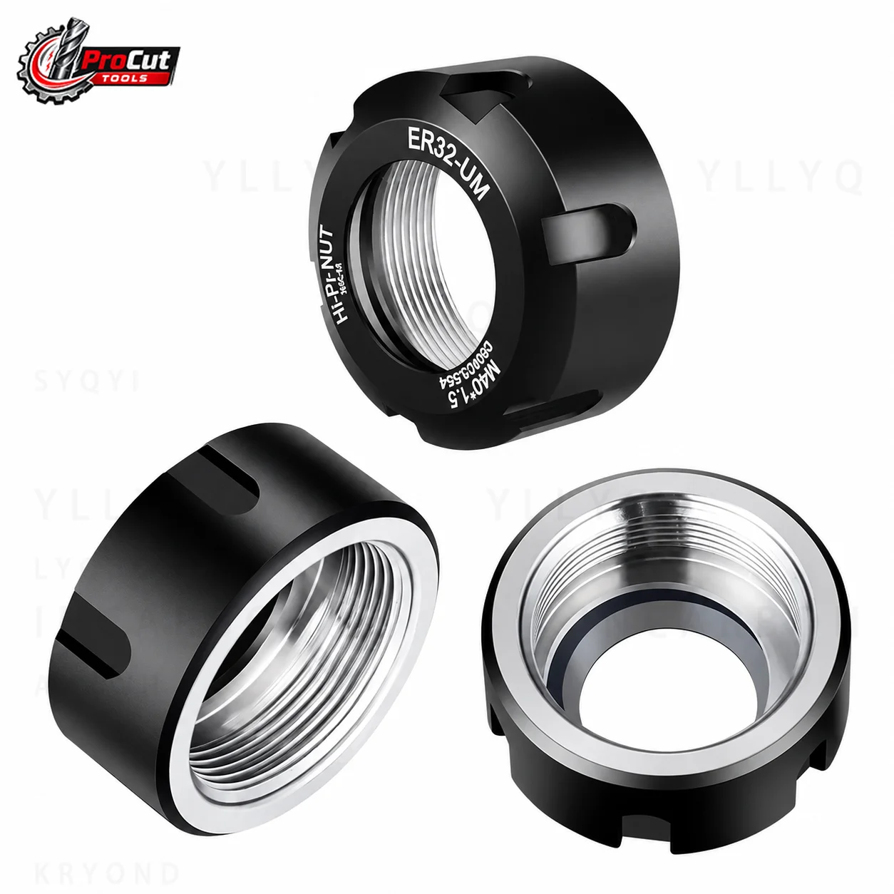 ER8A ER11A ER16A ER20A ER25A ER32A ER40UM ER Nut, ER Collet Nut for Tool Holder Extension Rod CNC Milling Lathe view 3