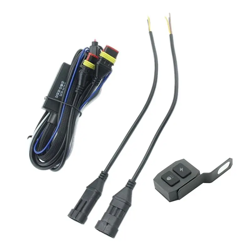 

A65P-Motorcycles LED Fog Light Wiring Harness Relay Wire For Motorbike Motorcycle Fog Led Light With Flash Controller