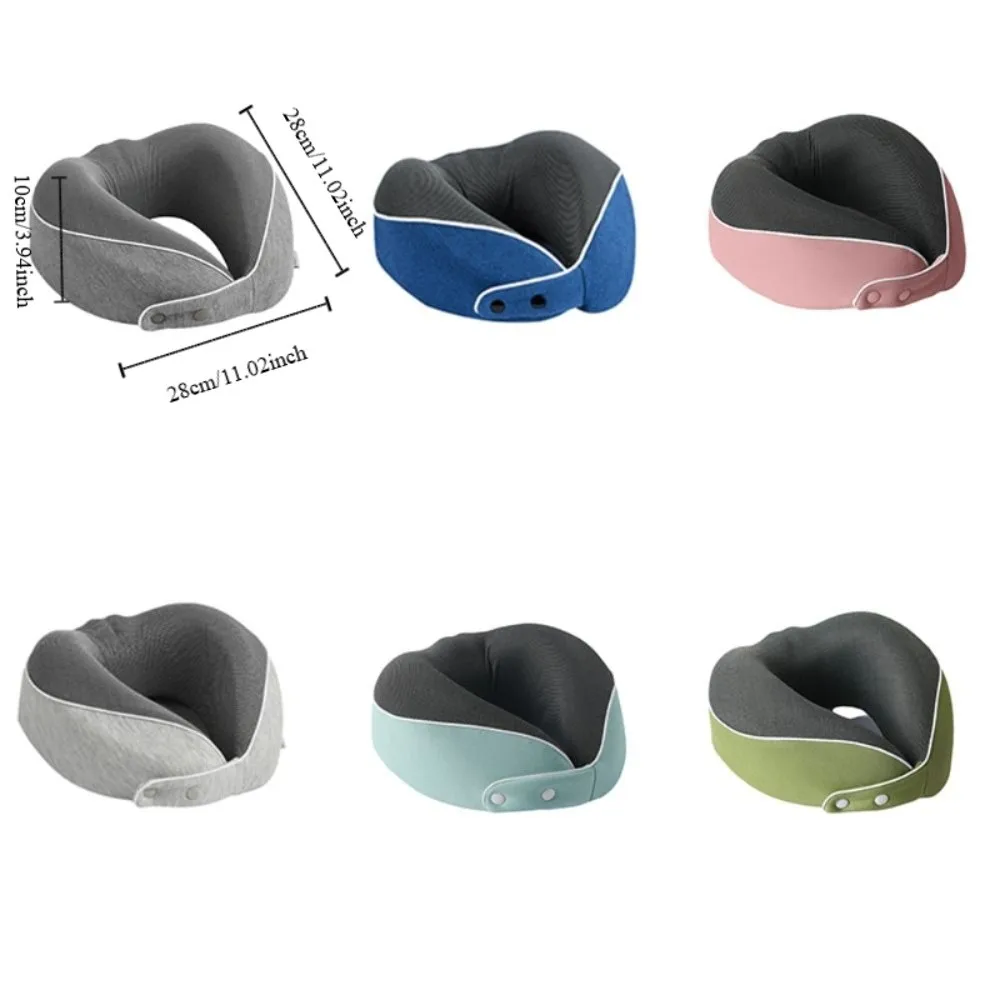 Neck Support Breathable Fabric U-shaped Pillow Foldable Slow Rebound Neck Pillow With Storage Bag Travel Pillow Business