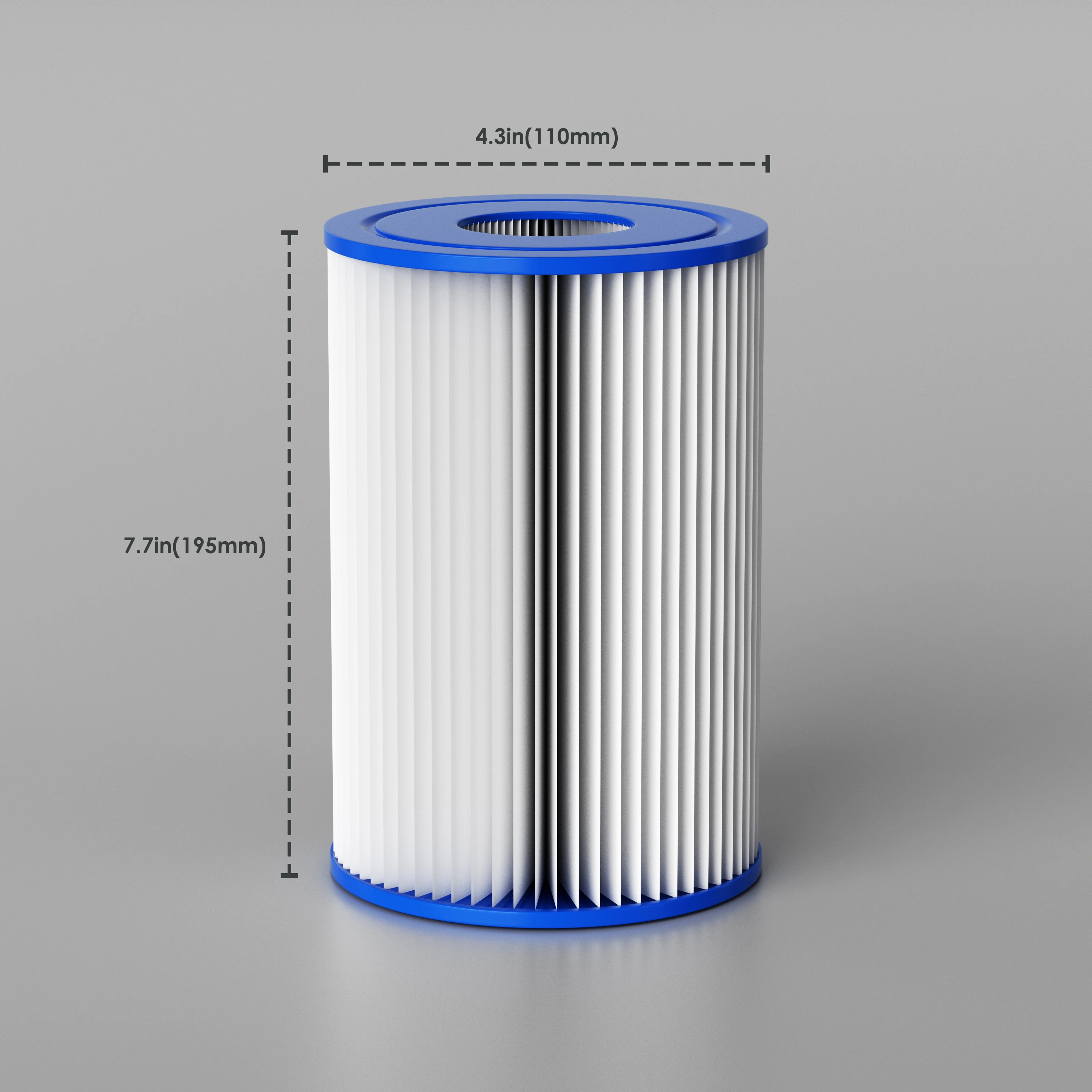 Customized White Carton Box Pleated PP Swimming Pool Filter Cartridge Water Chiller Filter Ice Bathtub Accessories