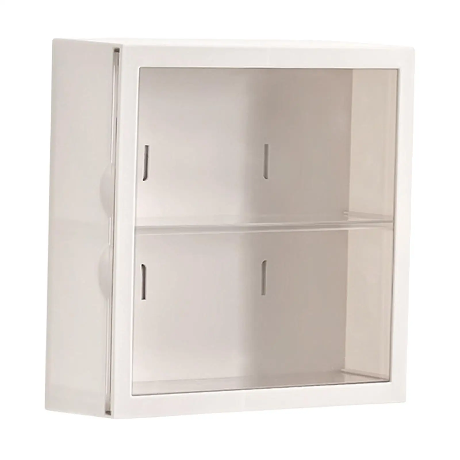 Two Layer Acrylic Display Box Wall Shelf Countertop Cabinet Clear Dustproof Case Toy Organizer for Room Decoration