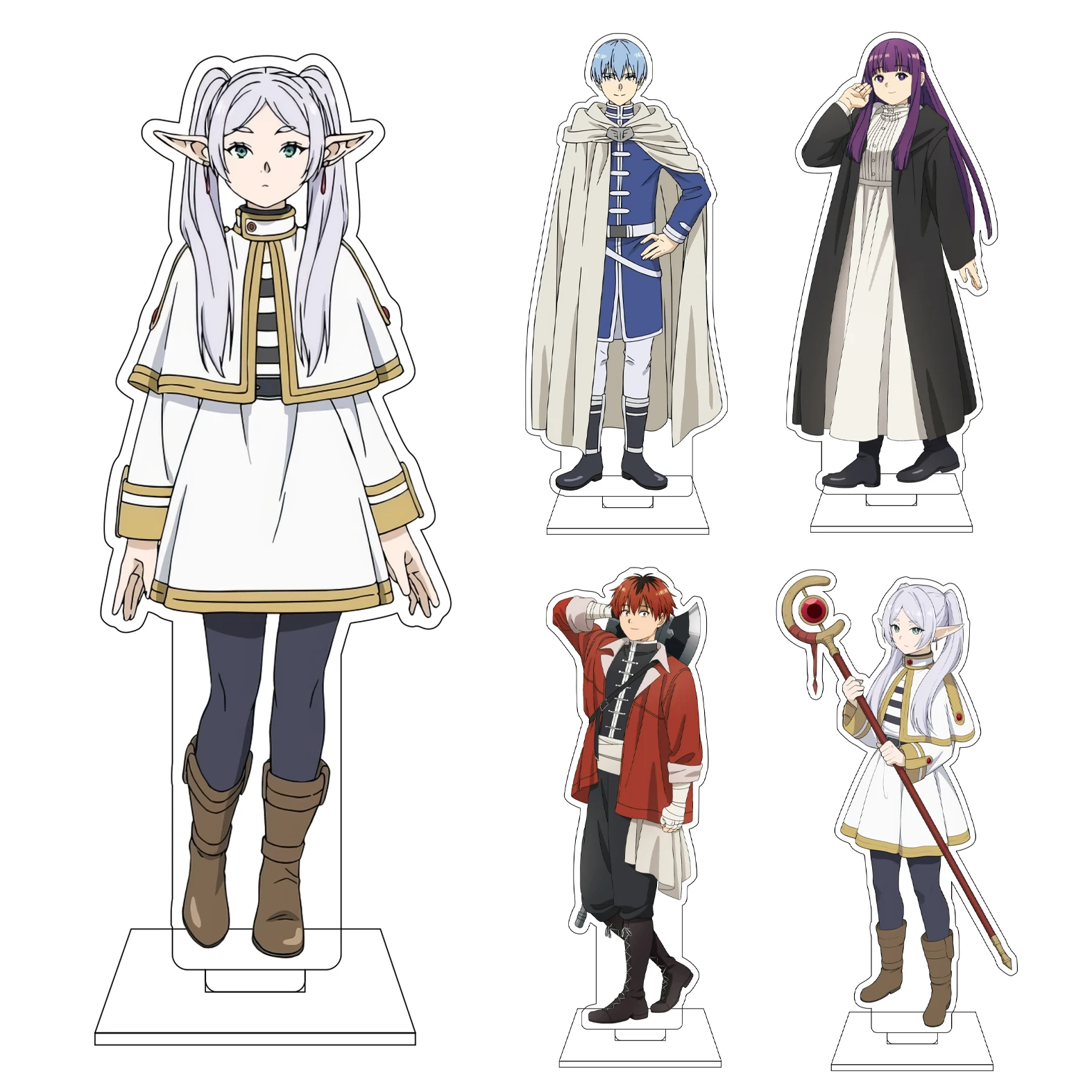16CM Anime Frieren: Beyond Journey's End Cosplay Acryl-Figur Ständer Fern Stark Heiter Himmel Frieren Ornamente Geschenke