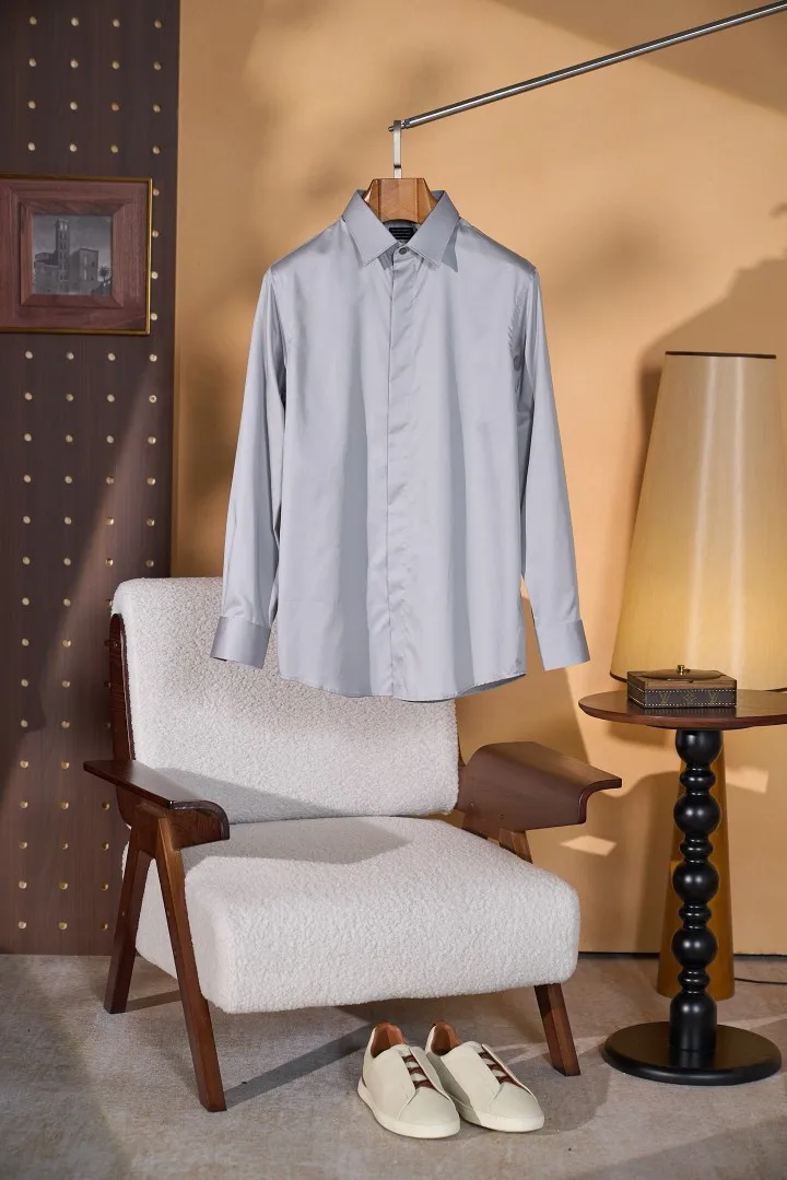 Men's Old Money Soft Shirt Long Sleeve Non Iron Business Casual Moisture Wicking Breathable Antibacterial Cotton Shirt