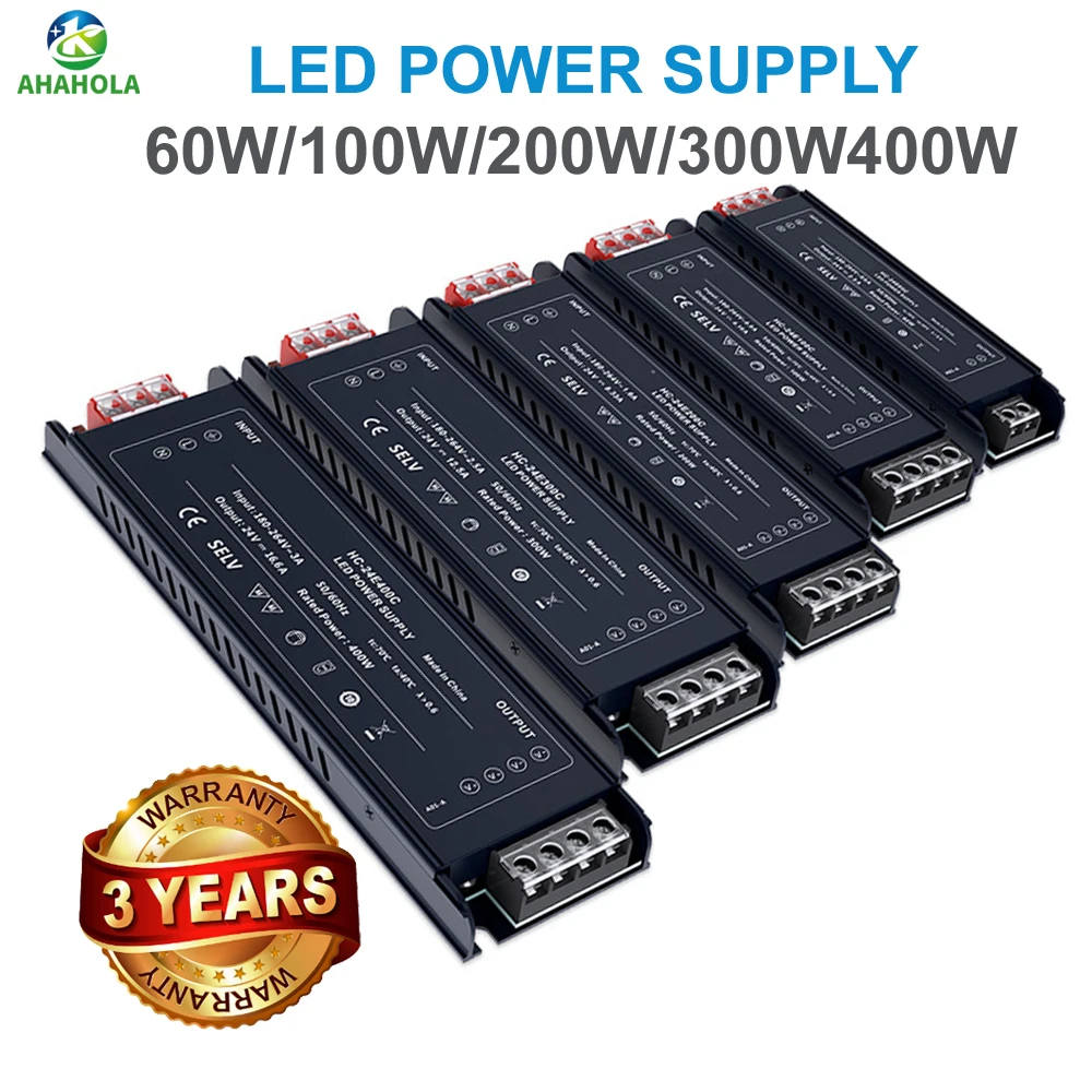 Switching Power Supply DC 12V 24V Led Strip Light Transformer AC 220v to DC 12 Volt  5A 60w Power Source CCTV Adapter SMPS