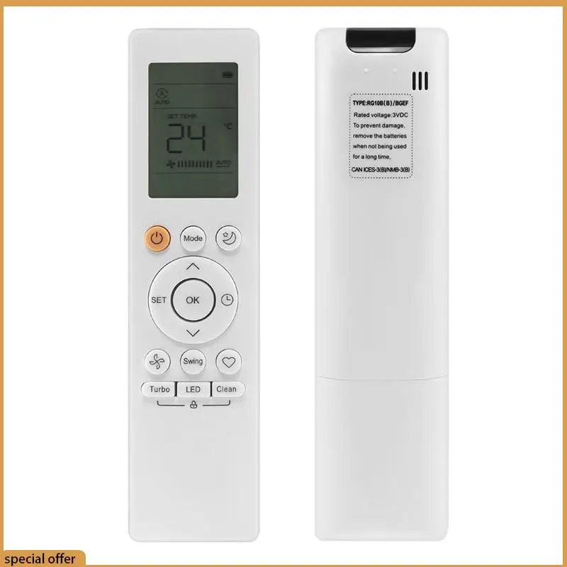 A68Z 4X RG10B Infrared Remote Control For Midea English Air Conditioner RG10B/BGEFU1 AC Remote Control Air Conditioner