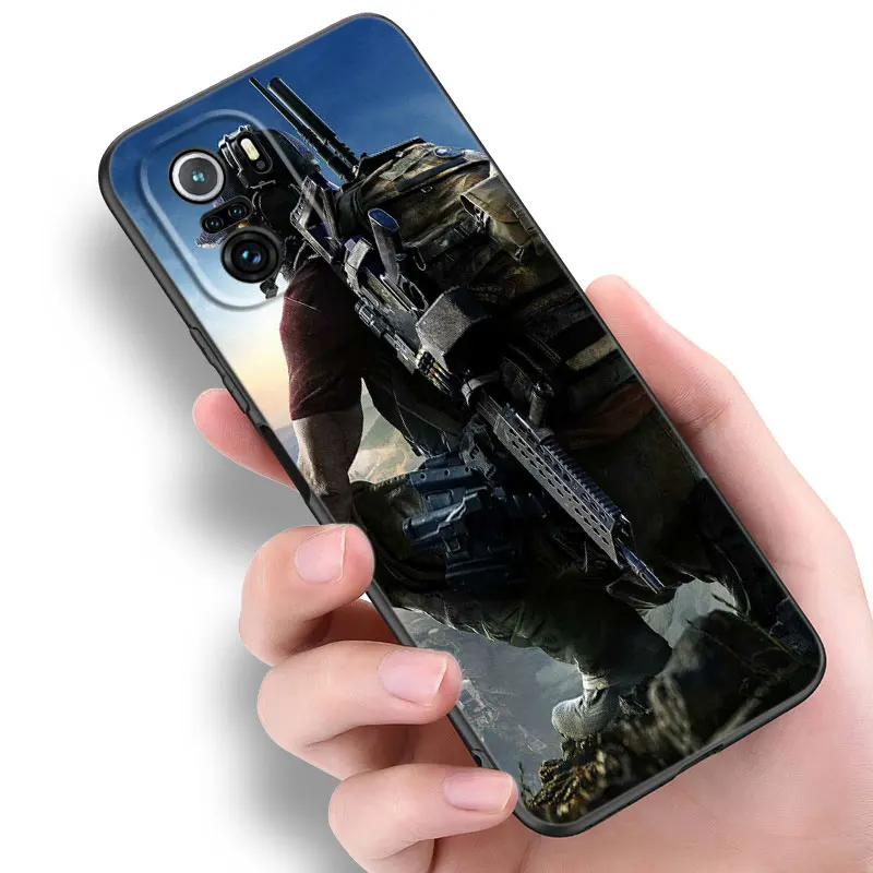 PUBG Game Black Silicone Phone Case For Xiaomi POCO X3 X4 NFC F5 M3 M4 M6 X5 X6 Pro F3 F4 GT 5G C55 C65 M5