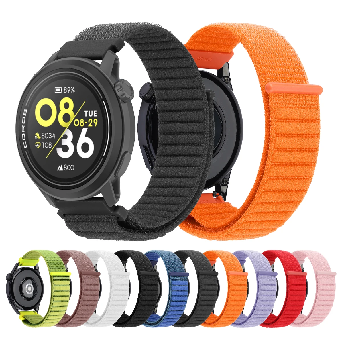 Atmungsaktives Nylonarmband für COROS PACE 3 2 Loop Band für COROS APEX 46 mm 42 mm/APEX 2/2 Pro Armbänder Correa 20 mm 22 mm Zubehör