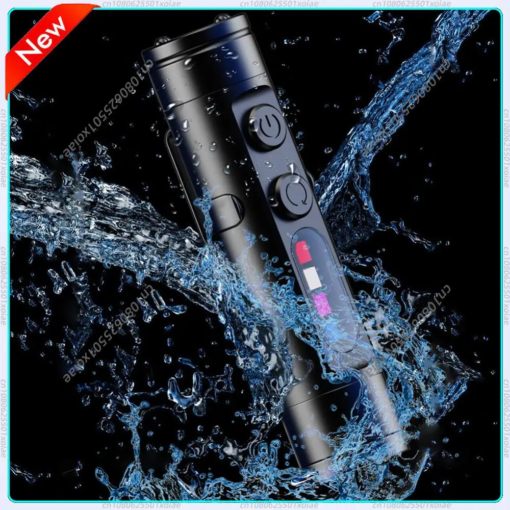 

Мини-фонарик, аварийный рабочий светильник, перезаряжаемая УФ-лампа USB-C с магнитным основанием, походный фонарь для прогулок с креплением на кепку ﻿