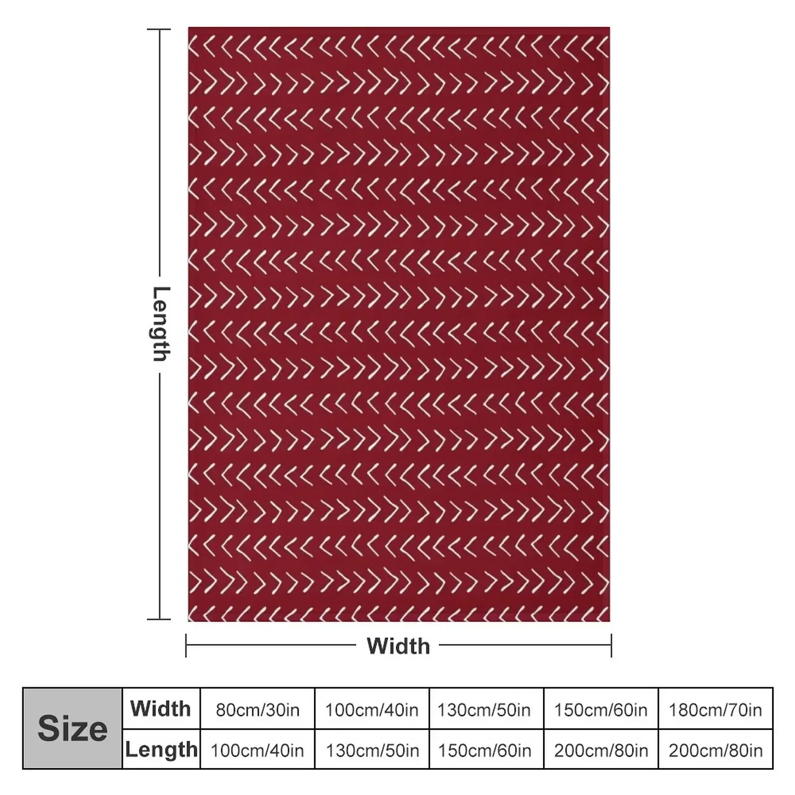 Arrows on Burgundy Throw Blanket Decorative Beds Thin sofa bed Blankets