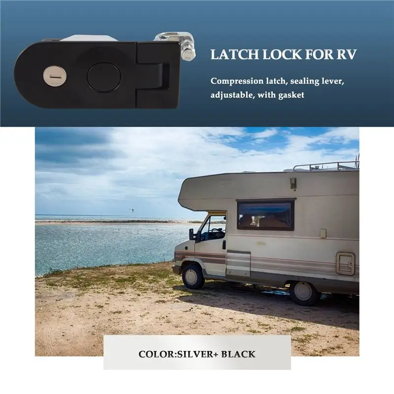 A01K-Door Lock Heavy Duty Compression Latch Lever Lock For RV Marine Camper