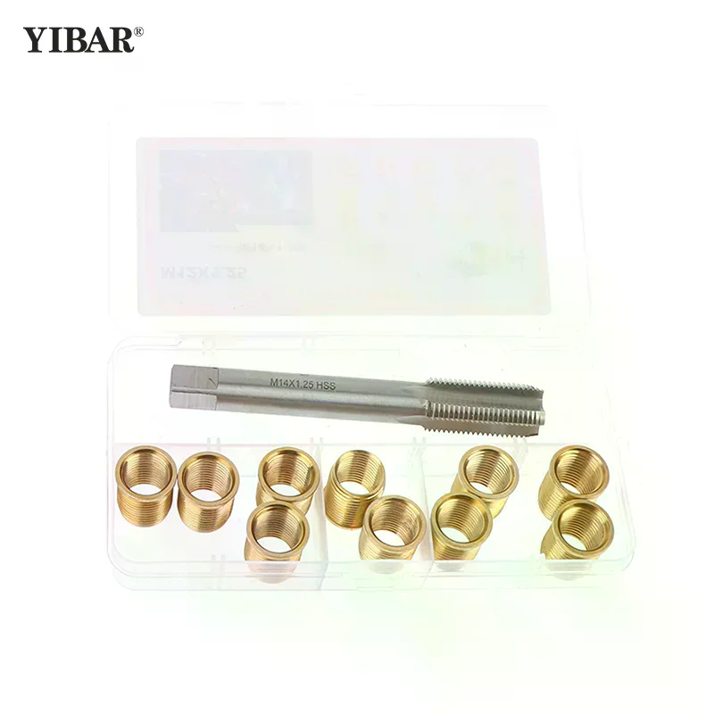 

Инструменты для ремонта отверстий для резьбы свечи зажигания Металлические вставки M12x1,25 Метчик M14x1,25 Метчик 14 мм Набор с резьбой Резьбовой метчик Вставки для метчика свечи зажигания