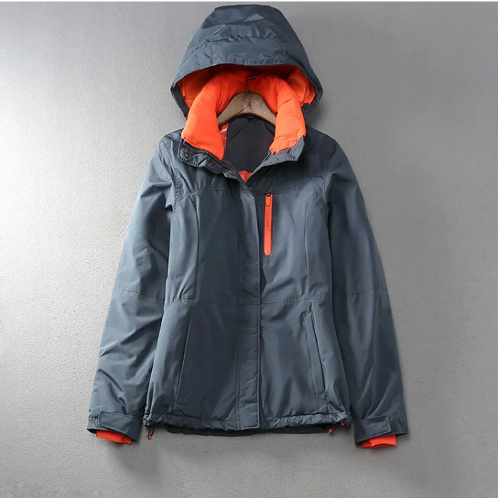 

Waterproof Cotton Jacket Winter Coat Women Zipper Hooded Cotton Padded Long Sleeve Warm Coat Slim Parka Female Portable Outwear