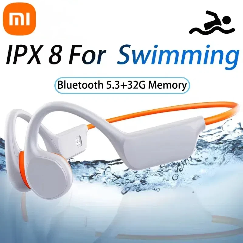 

XIAOMI IPX8 Waterproof Conduction Headphones X7 Bluetooth 32G MP3 Swim Sport Wireless Earphone With Mic HIFI Bass Stereo