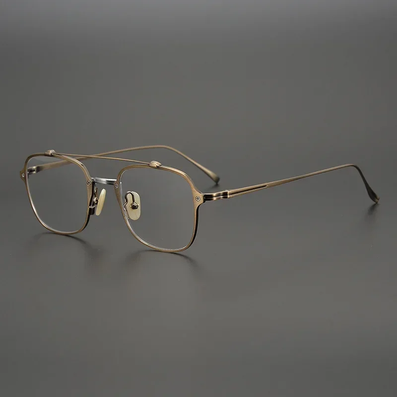 

Квадратные японские очки-авиаторы Gafas в титановой легкой оправе в стиле ретро, мужские очки для чтения по рецепту, близорукость De Oculos