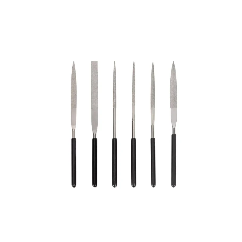 Diamond mixed file 6-piece set woodworking file grinding tool PVC dipping handle