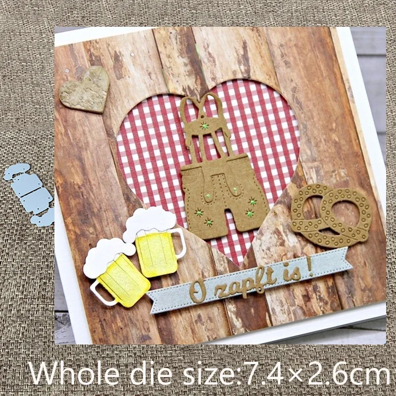 Neues Design: Metall-Stanzformen für Schaumstoff-Biergläser-Dekoration, Scrapbooking, Papierkarten und Prägung