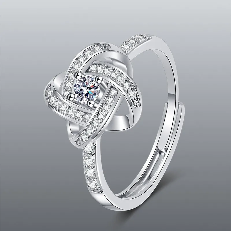 Unisex 925 Sterling Silver Adjustable Simplicity Fashion Ring