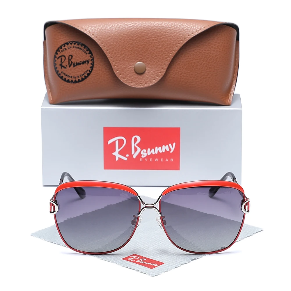 

RBsunny Luxury Women's New Retro Polarized Sunglasses Personalized Sunglasses Outdoor UV400 Large Frame Driving Glasses