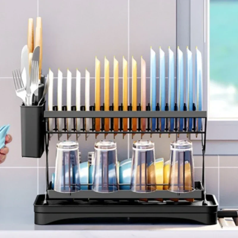 

Firm Kitchen Storage Dish Rack Foldable Household Multifunctional Storage Drain Dish Rack
