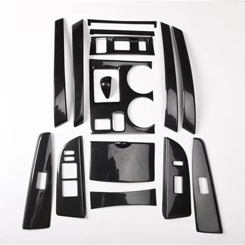 

15Pcs ABS Car Interior Decal Panel Kit Cover Trim Styling Sticker Fit For Toyota Highlander 2009-2013