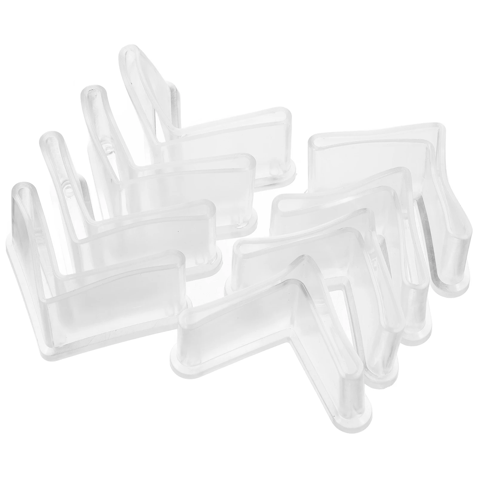 

8pcs L Shaped Furniture Foot Covers Rubber Corner Protectors For Storage Rack Shelf Leg Protection Proofing Table Angle