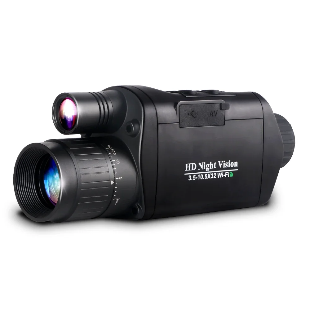 

Large screen optical zoom ultra long life WiFi black 1080p telescope infrared hunting night vision scope