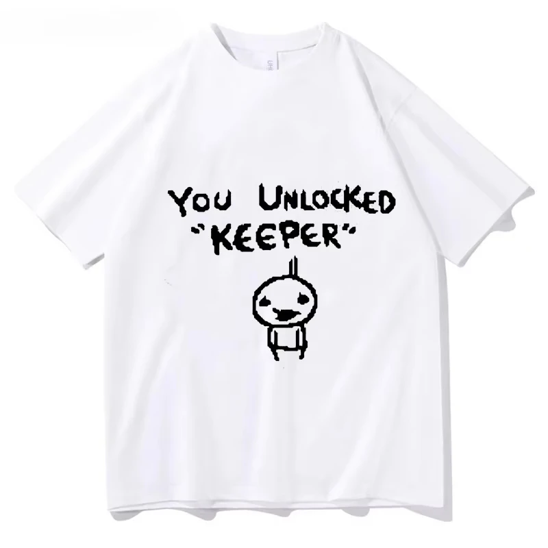 The Binding of Isaac Keeper T-shirt Men Women Cotton Printed Short Sleeve You Unlocked Retro Gaming Streetwear Summer Hot Sale