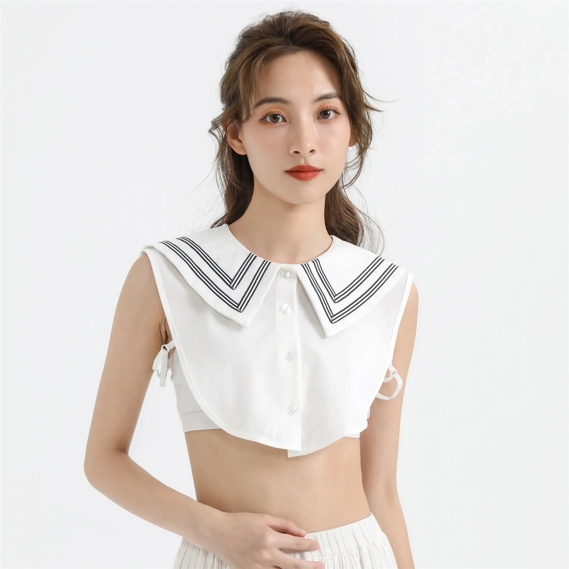 Fashion Womens Shirt Detachable Collars Female Removable Blouse Tops Fuax Clos Decorative Ladies Lapel Necklace  False Collar