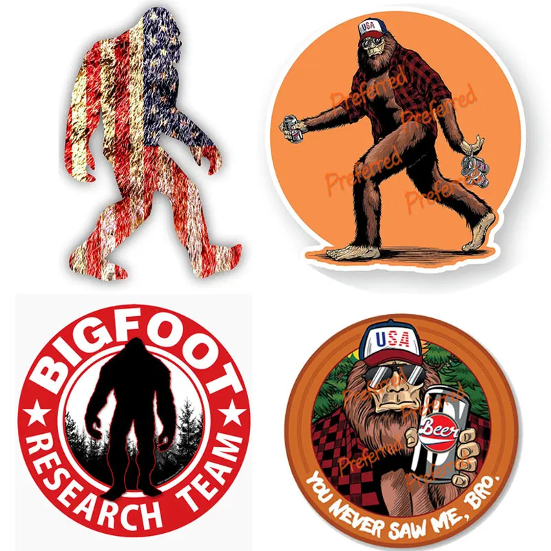 Personality California Bigfoot Sticker Primitives Savage Wall Stickers Motorcycle Fridge Helmet Laptop Skateboard Mug Decal