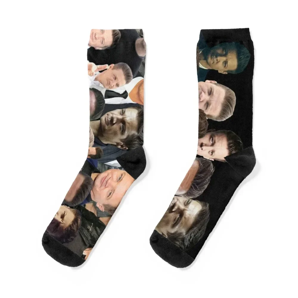 jeremy renner photo collage Socks japanese fashion cartoon compression Socks Men Women's