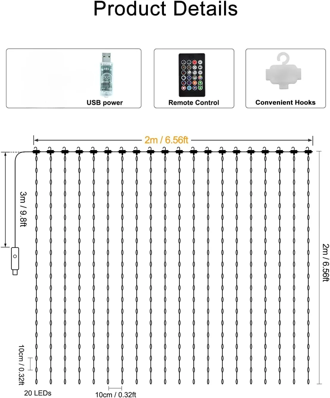 Lumières intelligentes de rideau de Noël, guirxiété cancers de modèle de texte bricolage, guirlandes lumineuses LED RVB, décor de salle de mariage de Noël