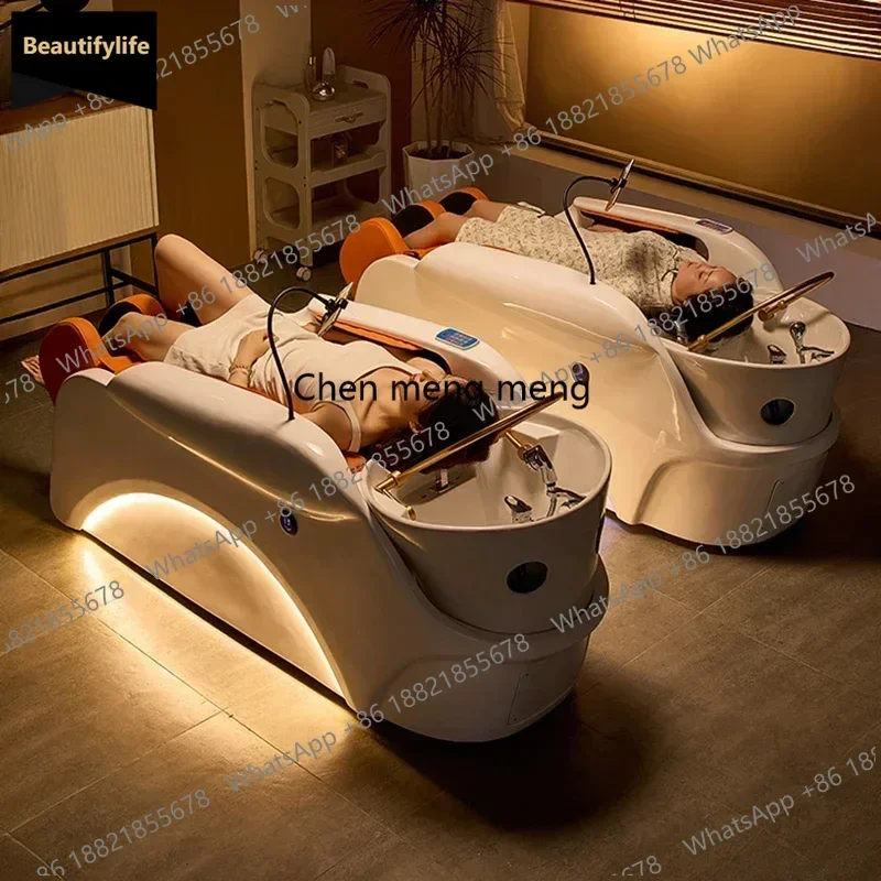 

Q181 Smart Electric Massage Shampoo Chairs Multifunction Luxury Barber Shop Shower Shampoo Bed Salon Furniture Silla De Champú