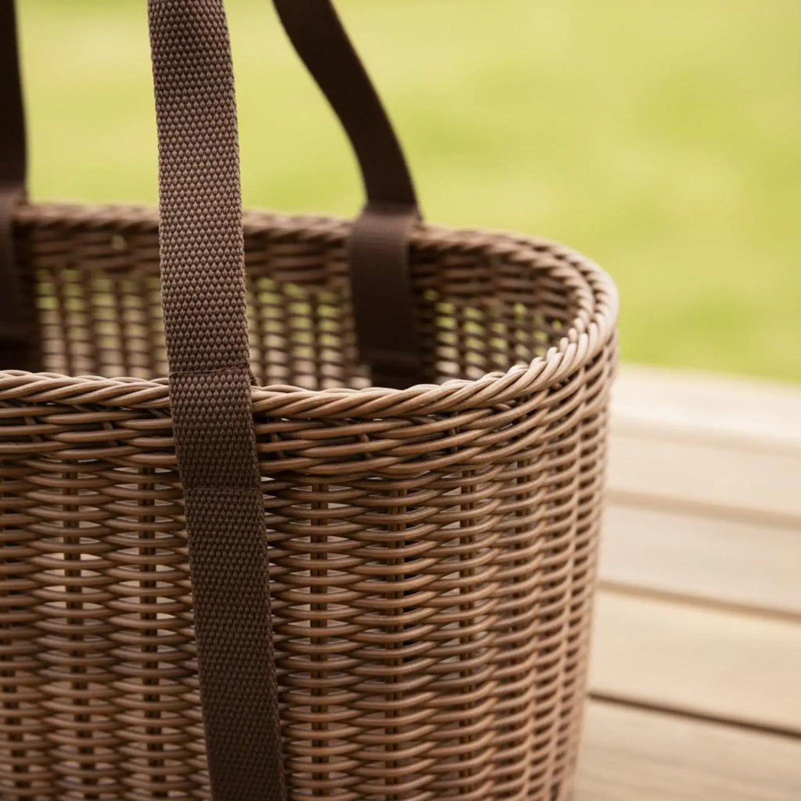 Woven Storage Basket with Handle for Picnic and Home Organization Multipurpose Rattan Basket for Toys