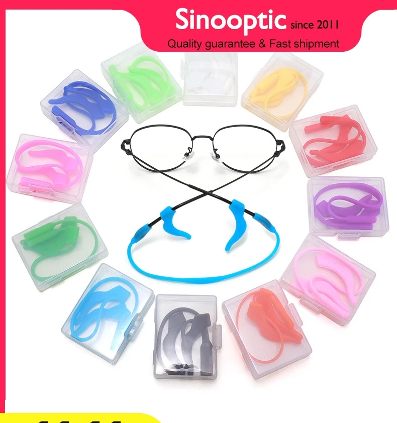 100sets Sport Sunglasses Eyeglasses Anti Slip Silicone Cord Chain+ Glasses Ear Hook Temple Tip holder