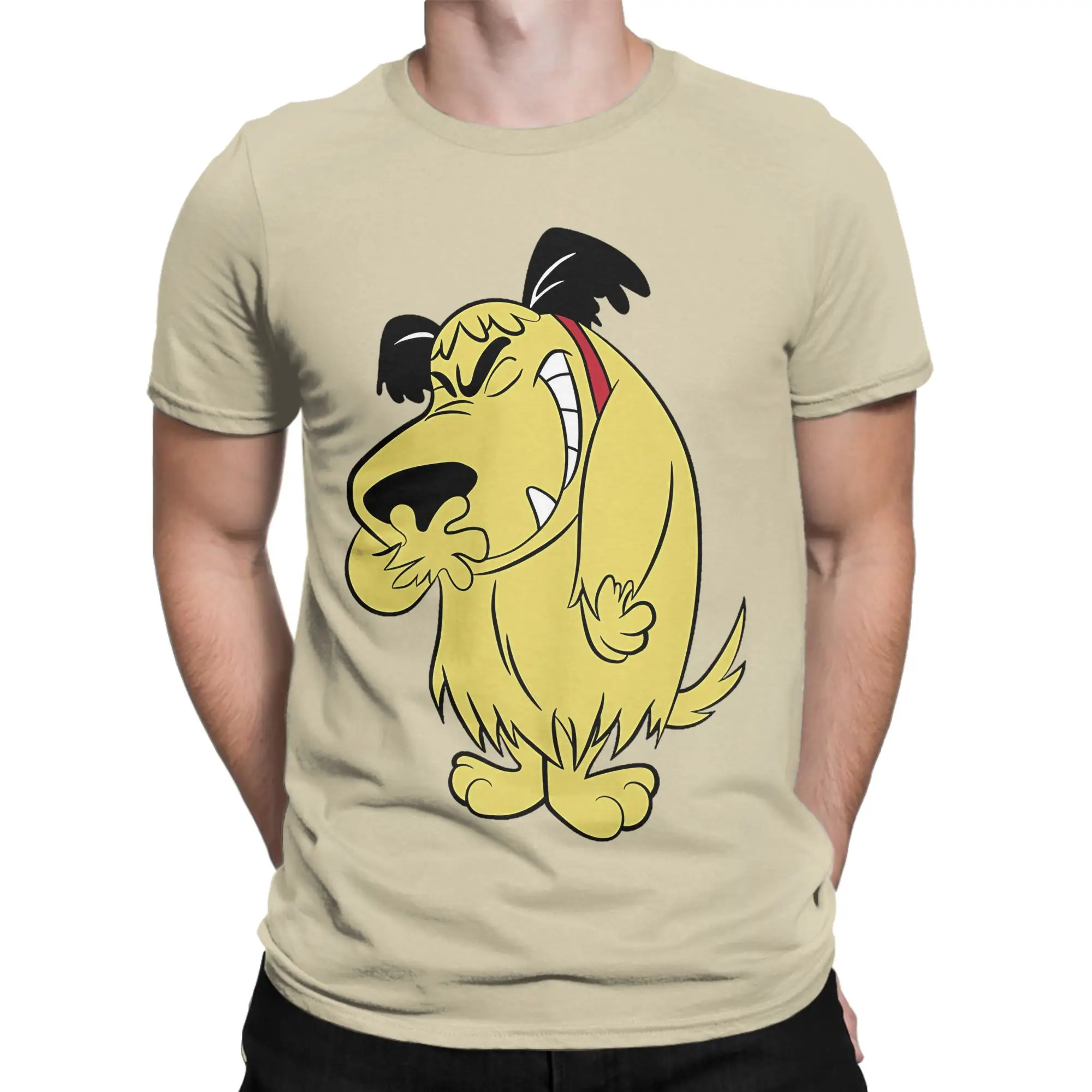 Laughing Muttley Wacky Races T-Shirts Men  Casual 100% Cotton Tee Shirt Crew Neck Short Sleeve T Shirt Big Size Clothes