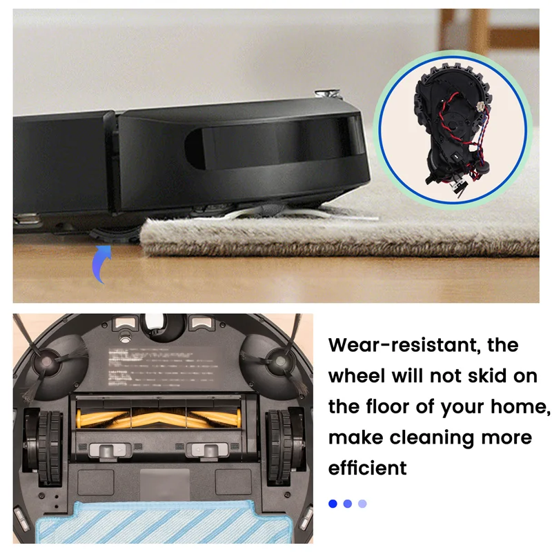 ABBY-ไดรฟ์สูญญากาศล้อเดินทางสำหรับอีโคแวคส์ ดีบอท X1/X1spro/X1 OMNI/T10 OMNI/T20 หุ่นยนต์เครื่องดูดฝุ่น