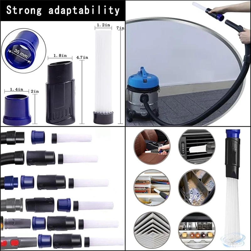 A66T-محول جاف رطب 32-35 مم مجموعة فوهة المكنسة الكهربائية المرفقات أداة شق مرنة #3