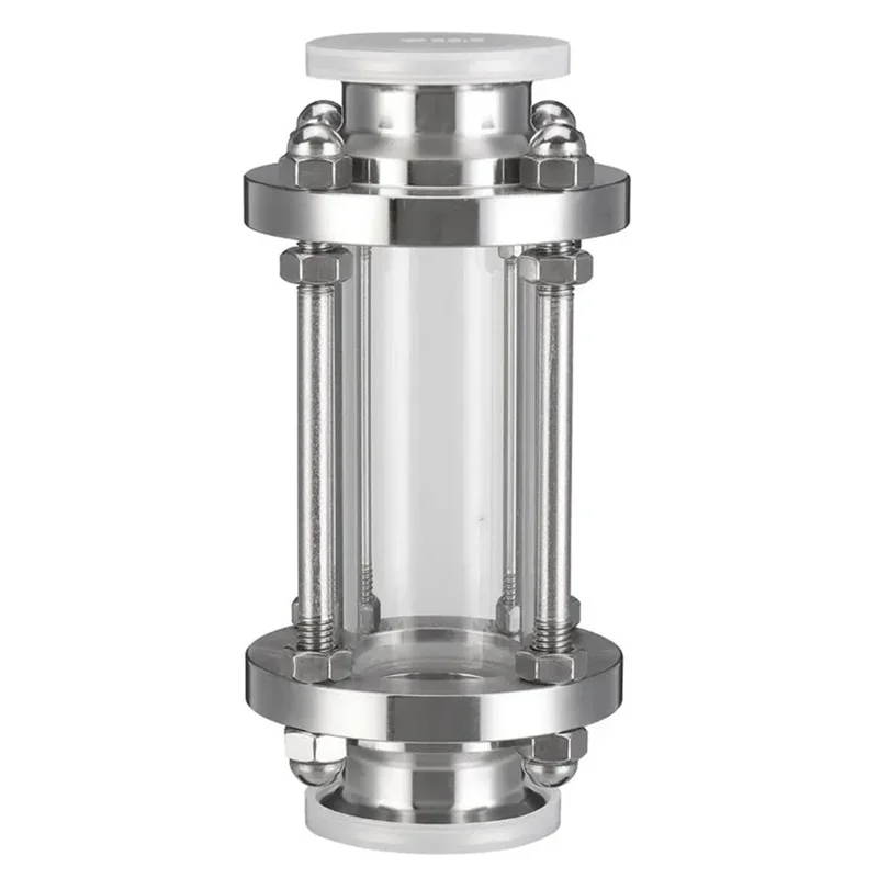 ABUL-1.5インチ トライクランプ フローサイトグラス 視度フィット 38mm パイプ外径 304 ステンレス鋼 ストレートパイプ サイトグラス